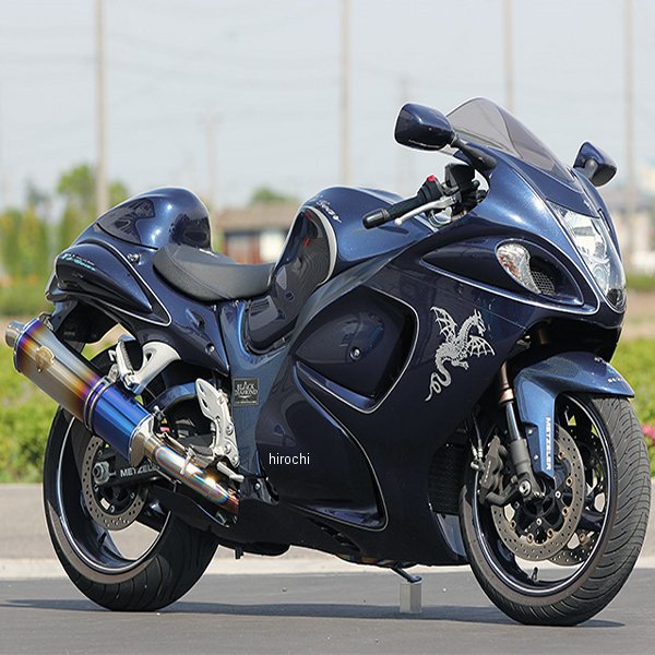 WS07-03XT アールズギア r's gear スリップオンマフラー ワイバン 08年以降 ハヤブサ GSX1300R クロス楕円チタン (デュアル)