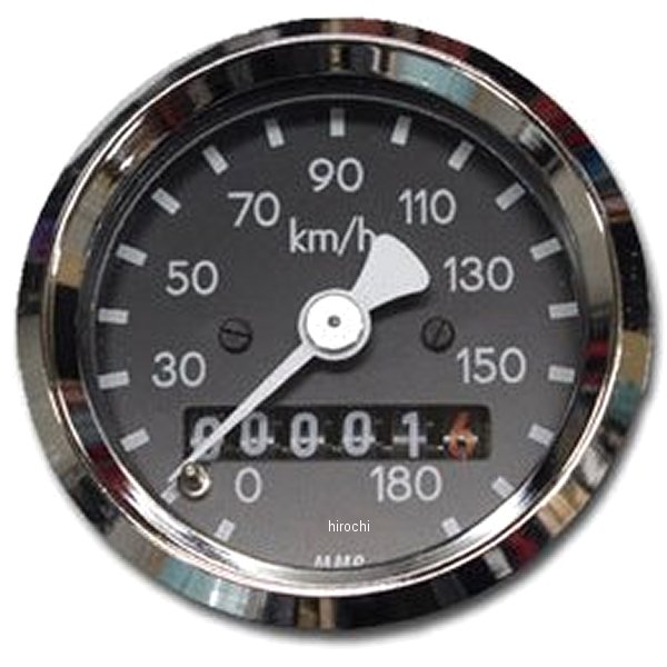 WWC-19-105 ガッツクローム 48mm機械式スピードメーター 2:1