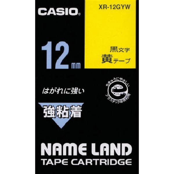 XR12GYW 803-6733 カシオ計算機(株) カシオ ネームランド用強粘着テープ12mm