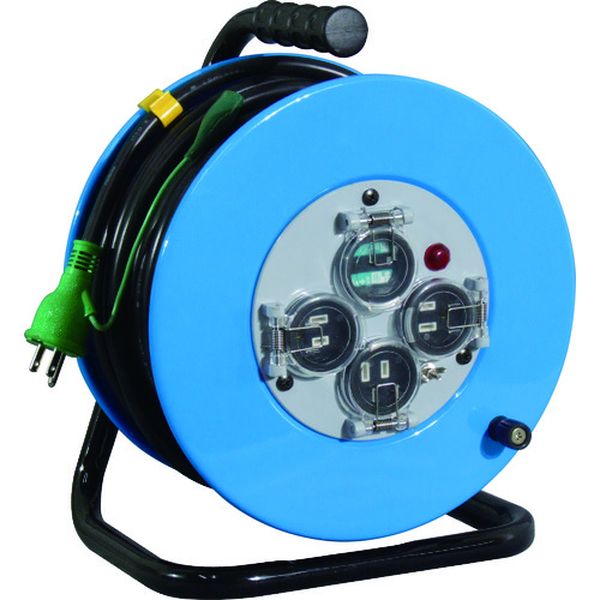 XWEB33S 日動工業(株) 日動 電工ドラム 屋外型 フラットドラム 温度センサー付 漏電保護専用ブレーカ付 30m