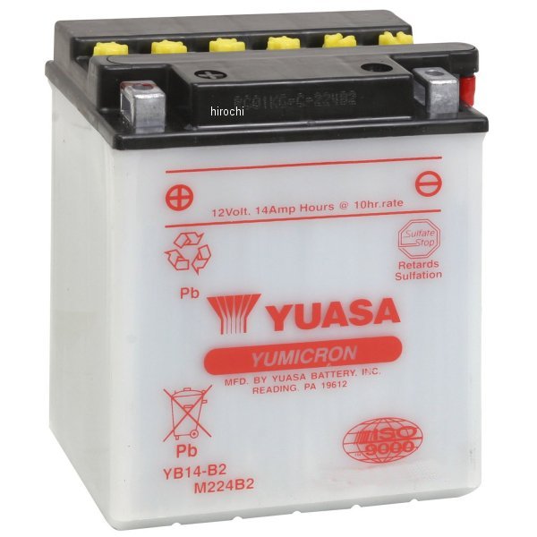 YB14-B2 YUAM224B2 ユアサ YUASA バッテリー 開放型 YB14-B2