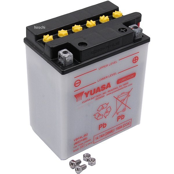 YB14L-B2 YUAM2214B ユアサ YUASA バッテリー 開放型 YB14L-B2