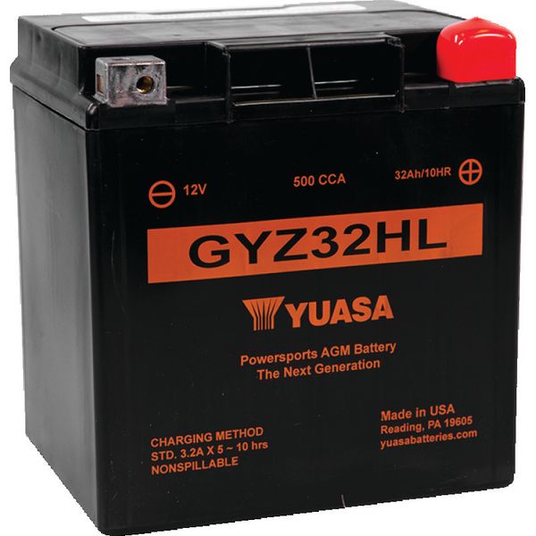 Yuasa GYZ32HL High Performance Maintenance Free AGM 12-Volt Battery