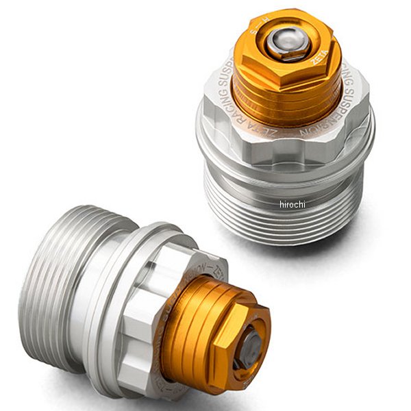 ZE56-10535 ジータ ZETA フロントフォーク トップキャップ イニシャルアジャスター 20年-21年 KLX230、KLX230R ゴールド