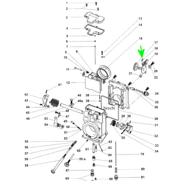 ZM-53974 キジマ 補修 ミクニHSR用 Eリング ケーブルブラケット