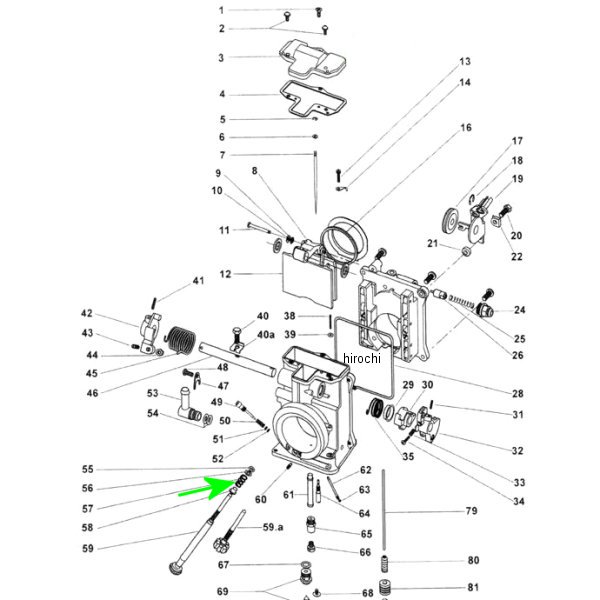ZM-73009018 キジマ 補修 ミクニHSR用 アイドルアジャスタースプリング