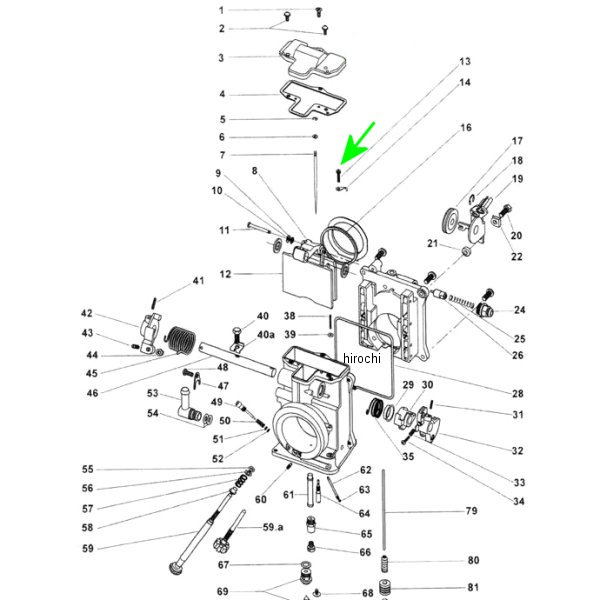 ZM-73913002 キジマ 補修 ミクニHSR用 スクリュー ニードル リテーナー