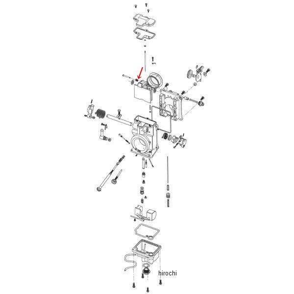 ZM-B40I56 キジマ 補修 ミクニHSR用 リンクレバー Eリング