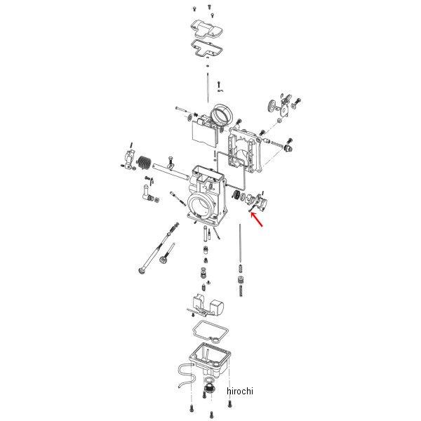 ZM-MC0316B キジマ 補修 ミクニHSR用 スロットルレバースクリュー