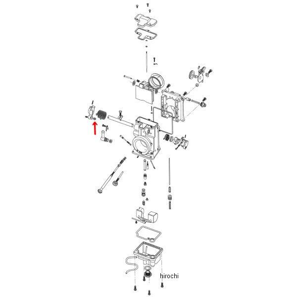 ZM-N304 キジマ 補修 ミクニHSR用 スロットルストップ ナット