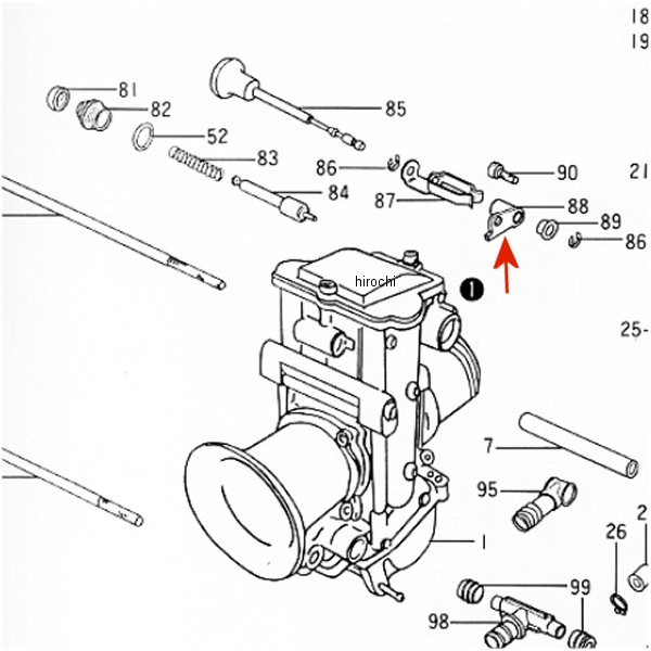 ZM-TMR3207 キジマ #TMR32/07 ブラケットスタータノブ スモール