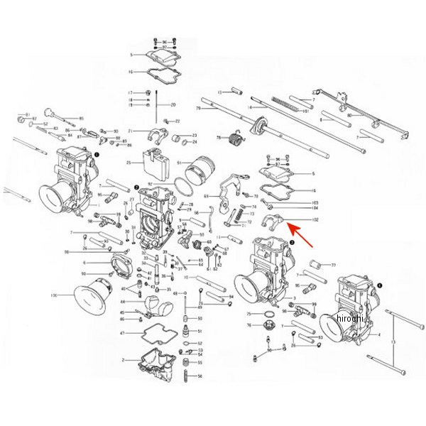 ZM-TMR4073 キジマ ミクニ レバーアッセンブリ