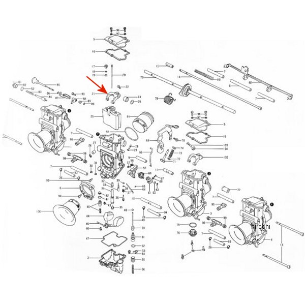 ZM-TMR4076 キジマ ミクニ レバーアッシー アクセラレーター