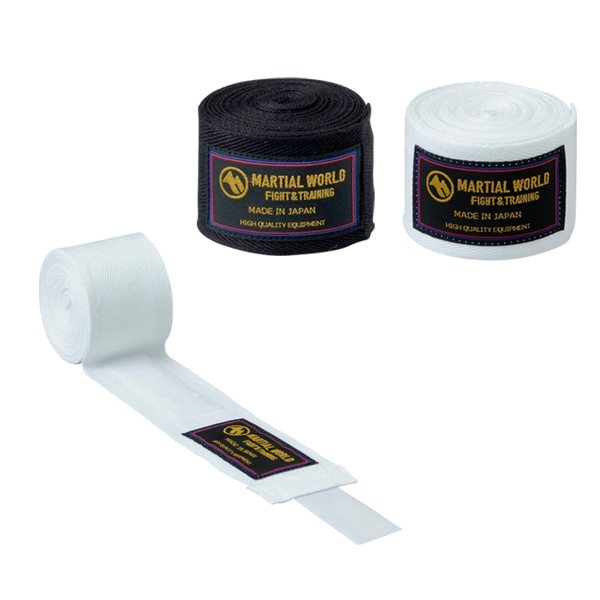 マーシャルワールド 国産バンテージ BT4 黒 (2個1組)