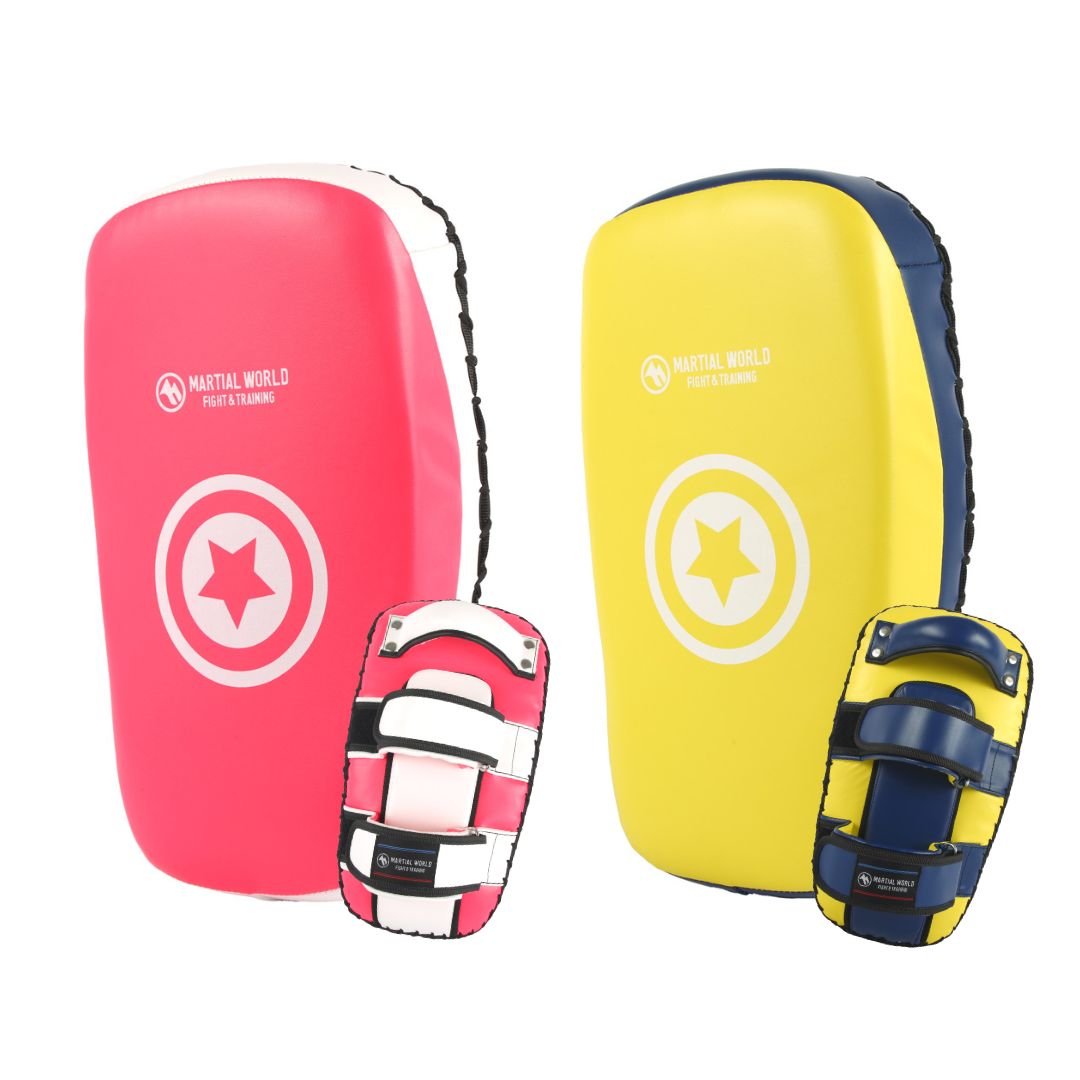 マーシャルワールド キックミットライト KM49 ピンク白