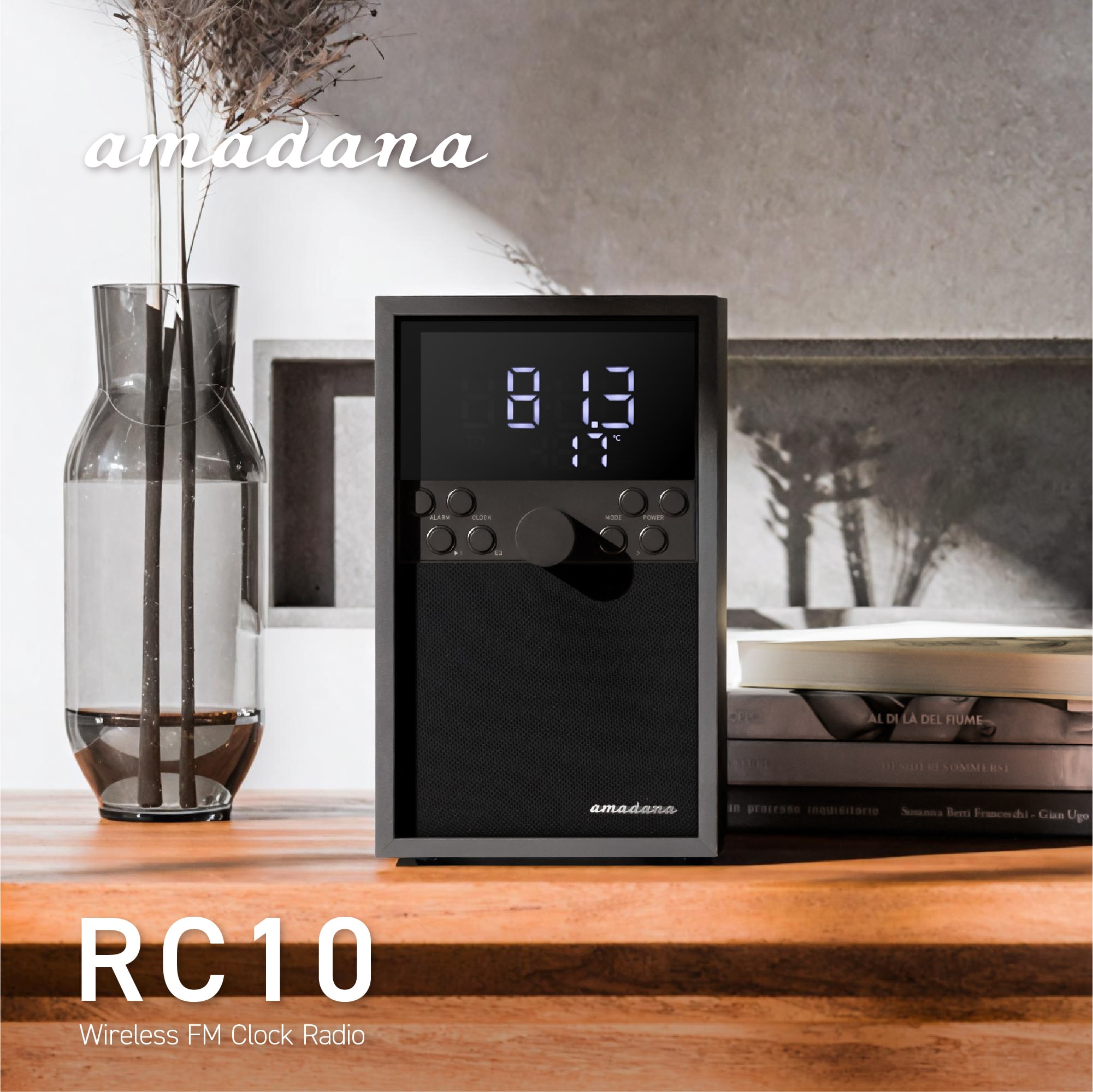 amadana<限定 J-WAVEコラボモデル> FM クロックラジオ RC10