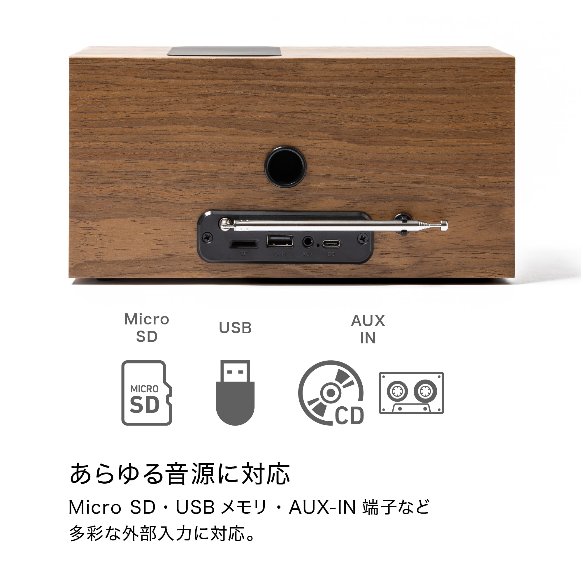 amadana<限定 J-WAVEコラボモデル> ワイヤレスFM クロックラジオ RC20