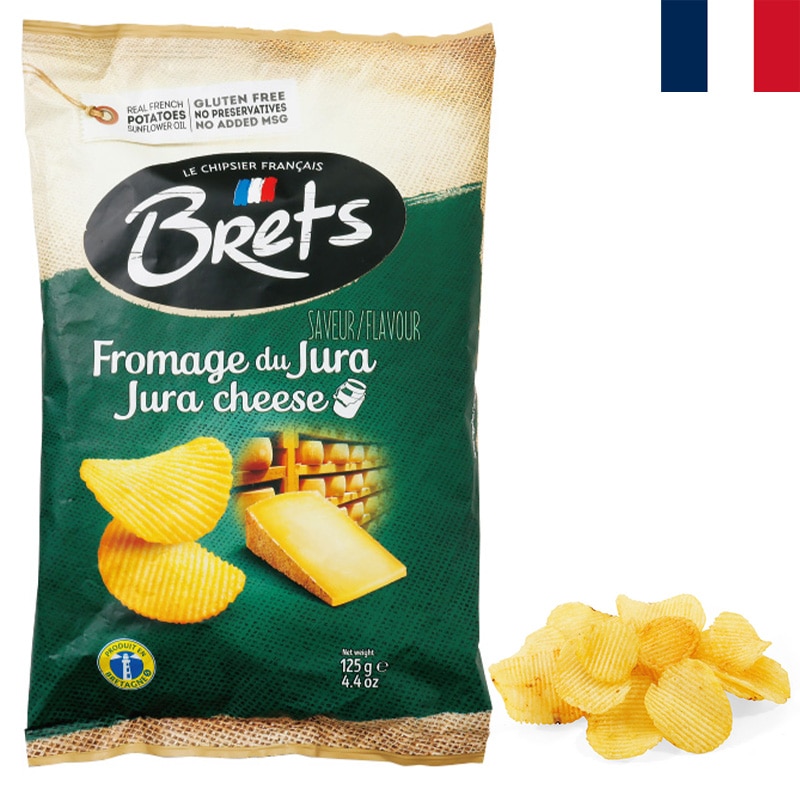 Brets ブレッツ ポテトチップス コンテチーズ 125g 無防腐剤 遺伝子組み換え不使用 ひまわり油 ポテトスナック おつまみ フランスみやげ フランス土産