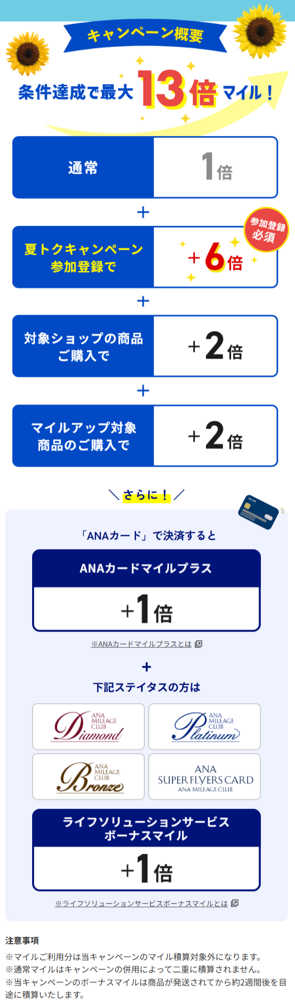 対象商品をご購入いただくと3倍マイル！