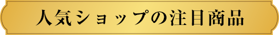 人気ショップの注目商品
