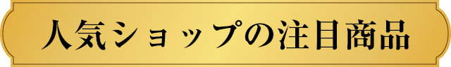 人気ショップの注目商品