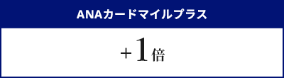 ANAカードマイルプラス+1倍＋ANAカード決済キャンペーン+1倍