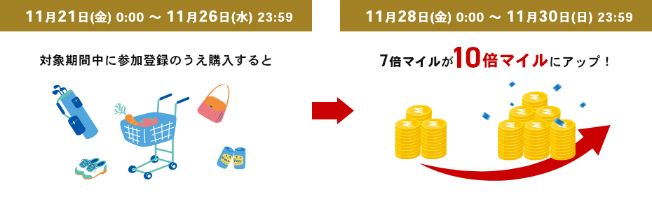 購入者限定10倍マイル概要