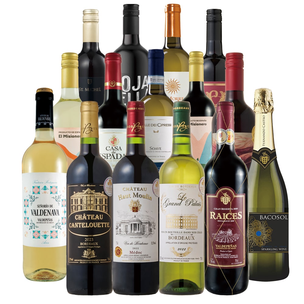 充実飲みごたえ！コスパ抜群各国ワインの詰め合わせ15本セット【FD】