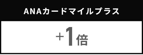 ANAカードマイルプラス+1倍＋ANAカード決済キャンペーン+1倍