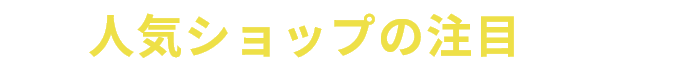 人気ショップの注目商品