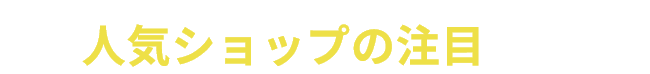 人気ショップの注目商品